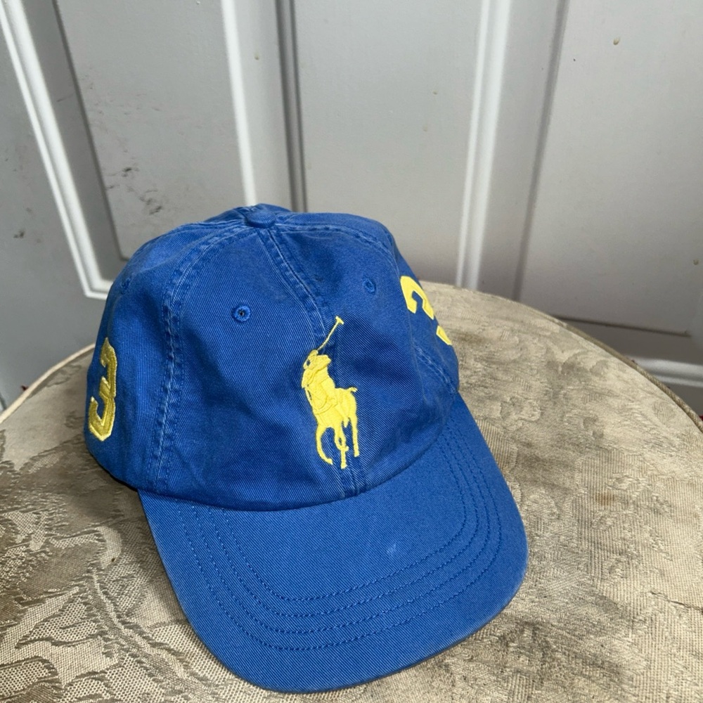 Vintage Polo Ralph Lauren Blue Wash Cotton Ball Adjustable Cap